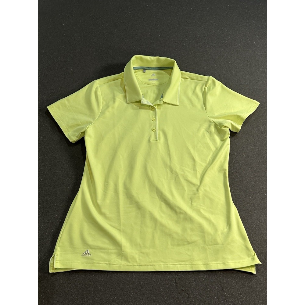 Adidas Women's Yellow Golf Polo Large